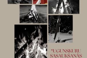Plakāts izstādei "Ugunskuru Sasaukšanās Sēlpils Pagastā" Sēlpils Tautas Namā, kas norisinās no 19.01. līdz 25.01. Izstāde veltīta 1991. gada Barikāžu aizstāvju atceres dienai. Attēlā kolāža no melnbaltām fotogrāfijām, kurās redzami degoši ugunskuri, baļķi, karogs sniegā un Latvijas karoga audums ar medaļu. Pasākuma organizators Jēkabpils Novada Kultūras Pārvalde